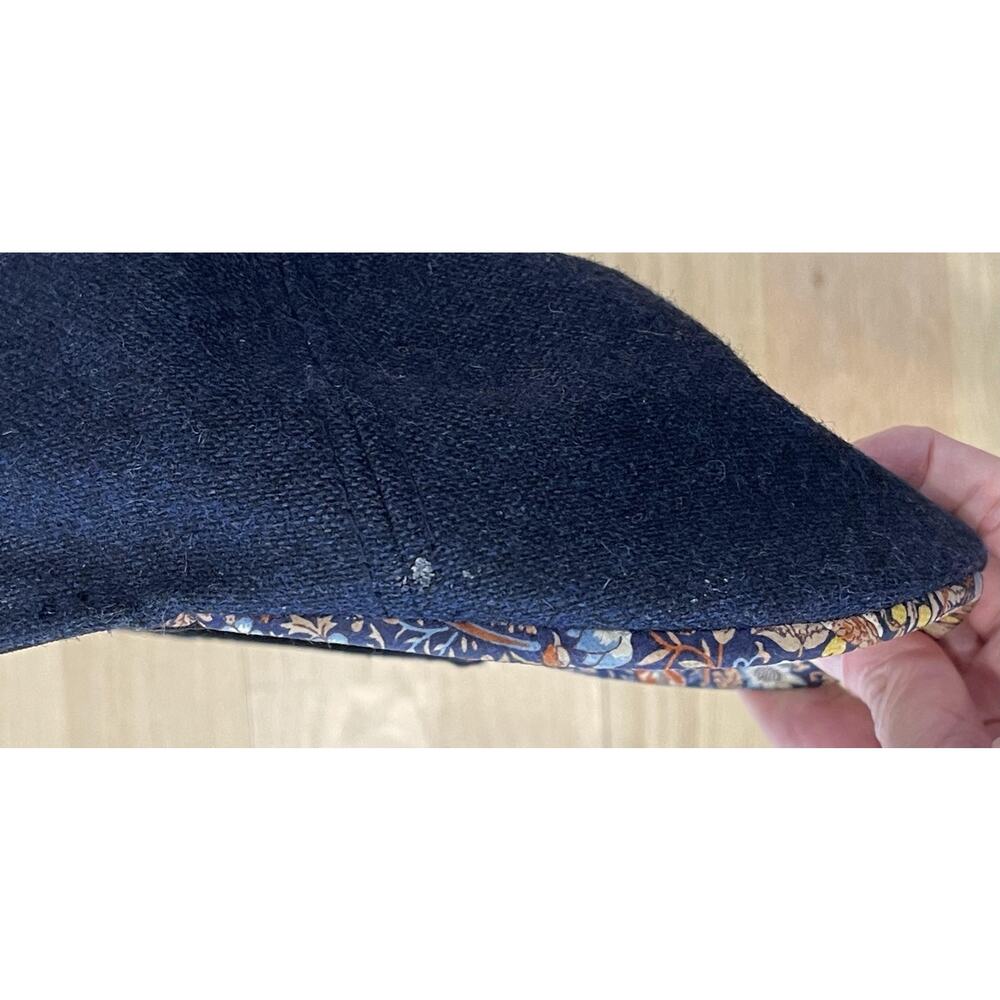 New Era Hat Cap Newsboy Mens One Size Blue Wool Felt Lined Solid Casual Fall - Picture 8 of 11
